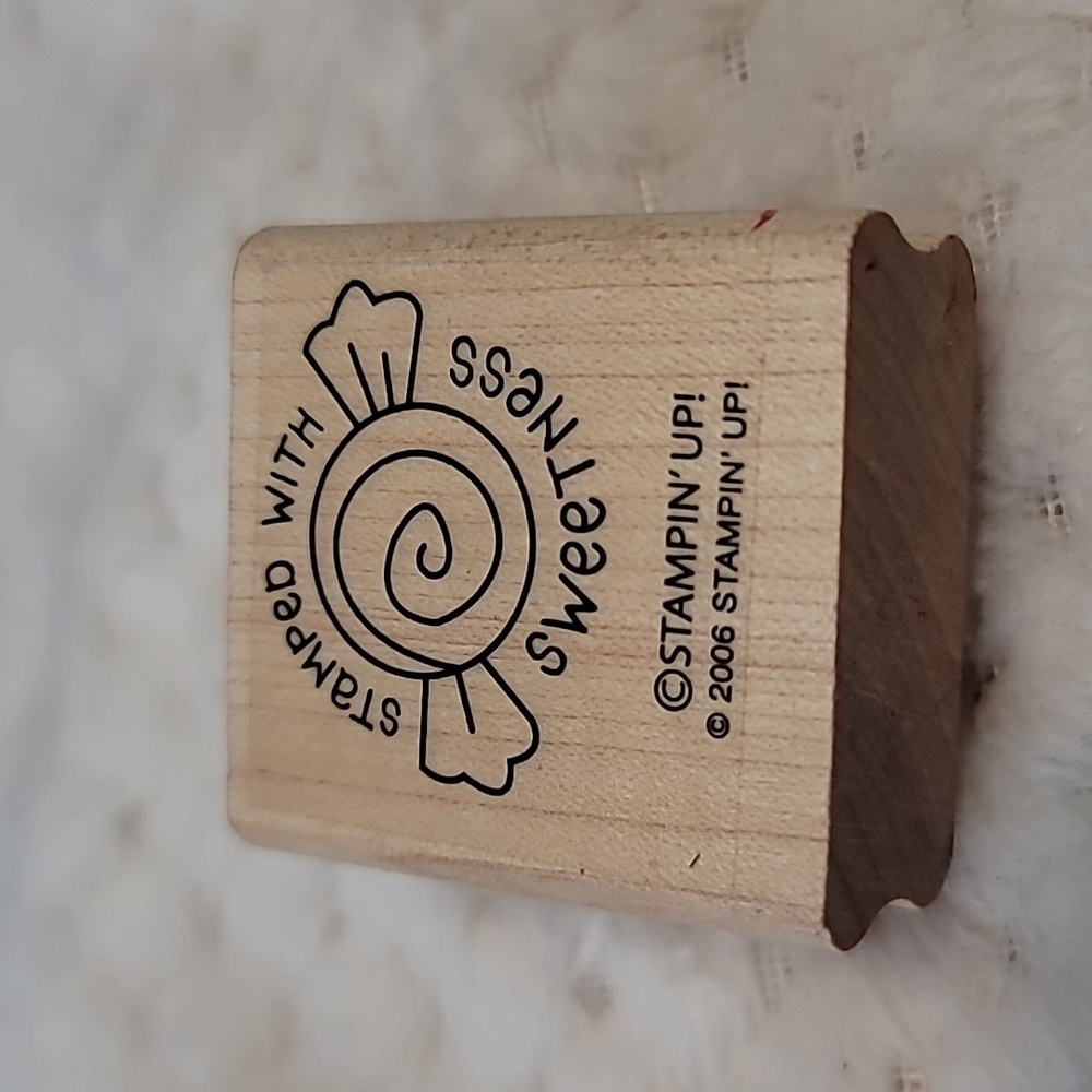 Stamped By Sweetness Candy Wooden Rubber Stamp
